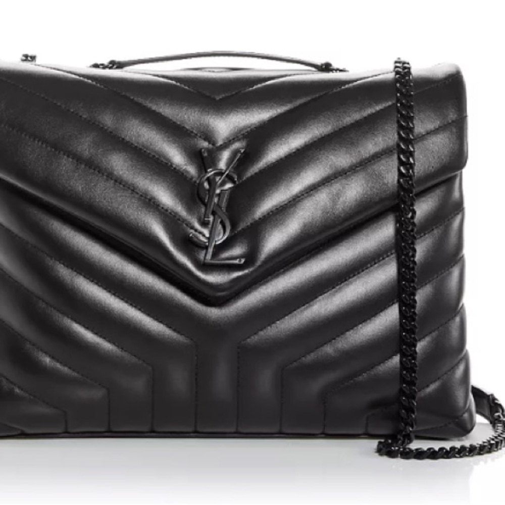 Loulou Large Saint Laurent Chain Shoulder Bag in Quilted Leather